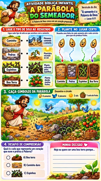 Aula Bíblica Infantil Ilustrada Colorida